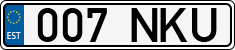 License plate of Estonia, Regular car plates