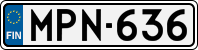 License plate of Finland, Cars