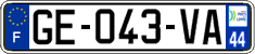 French license plate, SIV (ordinary)