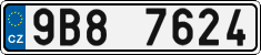License plate of the Czech Republic, Cars (2001)