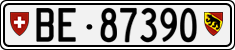 License plate of Switzerland, Cars
