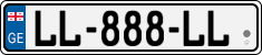 License plate of Georgia, Cars (2014)