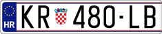 License plate of Croatia, Regular plates