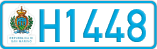 License plate of San Marino, Cars (A1234)