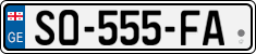 License plate of Georgia, Cars (2014)