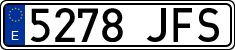 License plates of Spain, Ordinary (2000)