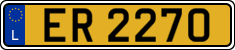 License plate of Luxembourg, 2003 year system