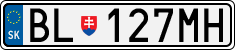 License plate of Slovakia, Cars