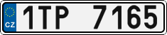 License plate of the Czech Republic, Cars (2001)