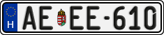 license plates of Hungary, Regular plates (2022)