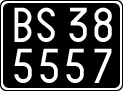 License plate of Italy, Cars (1927 year series)