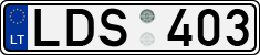 License plate of Lithuania, Cars