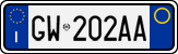License plate of Italy, Cars (1994 year series)