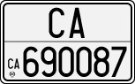 License plate of Italy, Cars (1927 year series)