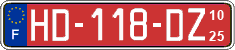 French license plate, SIV (transit plates)
