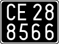 License plate of Italy, Cars (1927 year series)