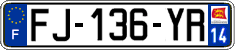 French license plate, SIV (ordinary)