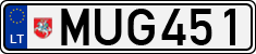 License plate of Lithuania, Cars