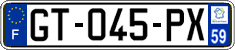French license plate, SIV (ordinary)