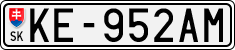 License plate of Slovakia, Cars