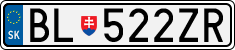 License plate of Slovakia, Cars