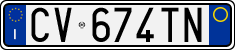 License plate of Italy, Cars (1994 year series)