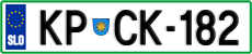 License plate of Slovenia, Cars
