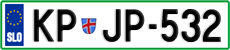 License plate of Slovenia, Cars