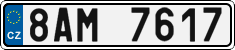 License plate of the Czech Republic, Cars (2001)