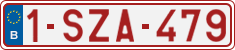 License plate of Belgium, Regular plates (2010)