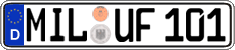 German license plate, Regular plates