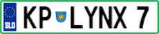 License plate of Slovenia, Vanity Plates