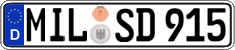 German license plate, Regular plates