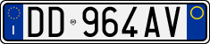License plate of Italy, Cars (1994 year series)
