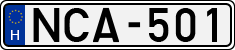 license plates of Hungary, Cars (1990)