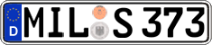 German license plate, Regular plates