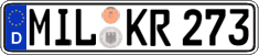 German license plate, Regular plates