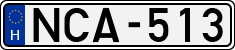 license plates of Hungary, Cars (1990)
