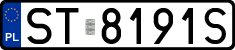 License plates of Poland, Regular car plates
