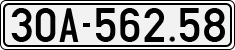 License plate of Vietnam, Cars