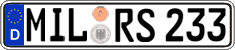 German license plate, Regular plates