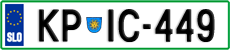License plate of Slovenia, Cars