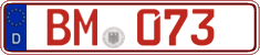 German license plate, Red license plates