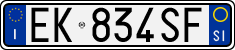 License plate of Italy, Cars (1994 year series)