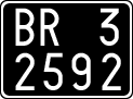 License plate of Italy, Cars (1927 year series)