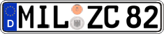 German license plate, Regular plates