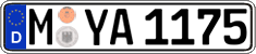 German license plate, Regular plates