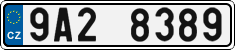 License plate of the Czech Republic, Cars (2001)