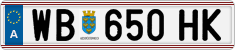 License plate of Austria, Regular plates
