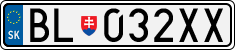 License plate of Slovakia, Cars